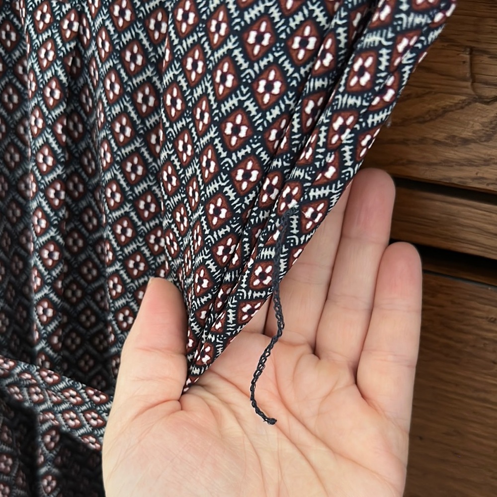 Navy LOFT shirt dress, MP - Picture 4 of 4